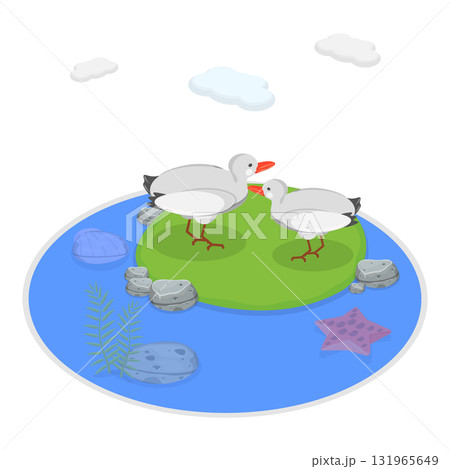 3D Isometric Flat Vector Illustration of Maritime Life , Sea Graphic Elements. Item 1 131965649