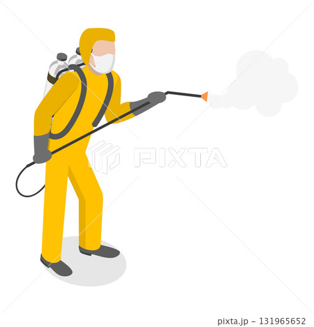 3D Isometric Flat Vector Illustration of Disinfection Service, Safe And Healthy Environment. Item 10 3D Isometric Flat Vector Illustration of Disinfection Service, Safe And Healthy Environment. Item 10 131965652