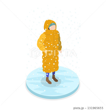 3D Isometric Flat Vector Illustration of Various Weather Conditions, People and Different Seasons. Item 2 3D Isometric Flat Vector Illustration of Various Weather Conditions, People and Different Seasons. Item 2 131965655