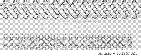 Shoelaces and corset braiding line drawing illustration set Shoelaces and corset braiding line drawing illustration set 131967825
