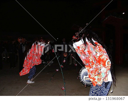 岩松の獅子舞(2002.11.23) 五穀豊穣と無病息災を祈念して祭囃子と獅子舞を奉納 131968067