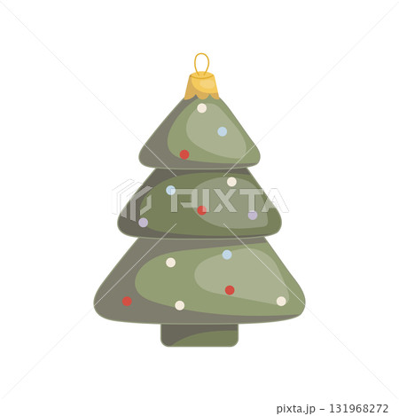 Retro green Christmas tree ornament Retro green Christmas tree ornament 131968272