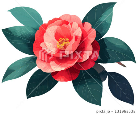 椿の花のイラスト 椿の花のイラスト 131968338