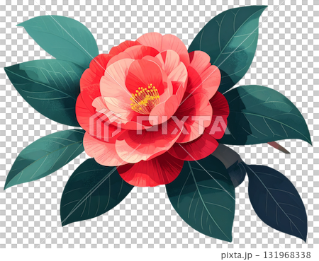 椿の花のイラスト 椿の花のイラスト 131968338