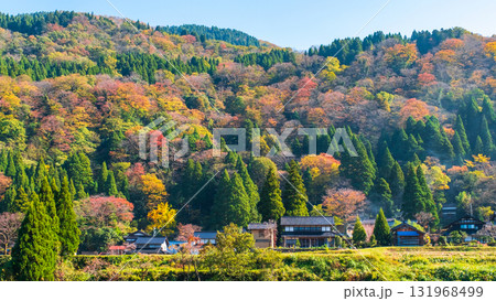 秋の田舎風景 131968499