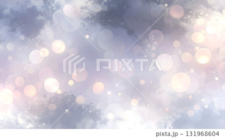 玉ボケのある青色のキラキラした背景素材 131968604