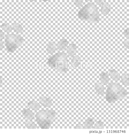 Seamless watercolor pattern with soft gray paw prints in a delicate and minimal style. Great for textile prints, wrapping paper, stationery, and pet themed crafts. Seamless watercolor pattern with soft gray paw prints in a delicate and minimal style. Great for textile prints, wrapping paper, stationery, and pet themed crafts. 131968746