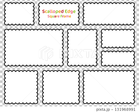 蓬鬆線條方形框架套裝/黑線 131968991