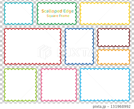 Fluffy Line Square Frame Set/Colorful Line 131968992