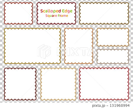 Fluffy line square frame set/brown line 131968994