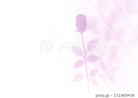 淡い薔薇のシルエット背景　優雅で上品な花のデザイン素材 131969436
