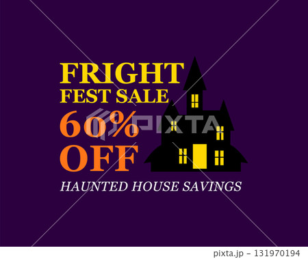 Haunted house fright fest sixty percent off halloween sale 131970194