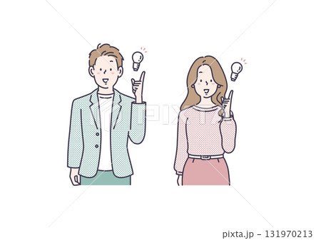 若い男女のイラスト 131970213