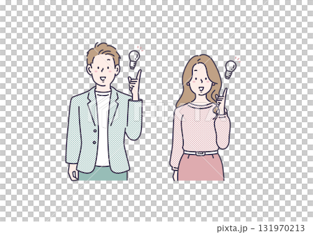 若い男女のイラスト 131970213