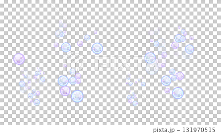 8bitレトロゲーム風紫と水色のかわいい泡イラスト背景透過 131970515