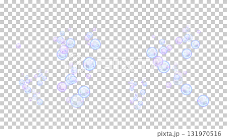 8bitレトロゲーム風紫と水色のかわいい泡イラスト背景透過 131970516