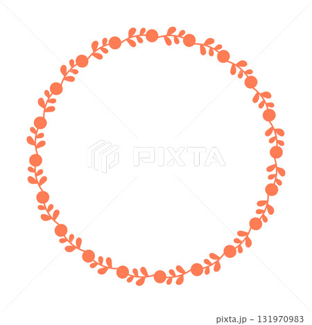 かわいいシンプルな花のリース 131970983