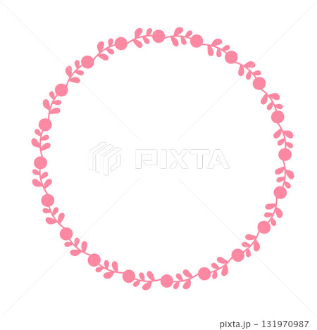 かわいいシンプルな花のリース 131970987