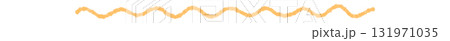 Hand drawn crayon underline in a wavy stroke style forms a playful yellow highlight. This sketch element gives soft wave and banner feel, simple line and creative accent for decorative use. 131971035