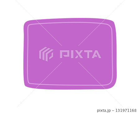 Hand drawn organic rectangle shape frame forms a vibrant color patch. Unique abstract blob and patch background create a modern look, perfect as text frame or graphic element. Hand drawn organic rectangle shape frame forms a vibrant color patch. Unique abstract blob and patch background create a modern look, perfect as text frame or graphic element. 131971168