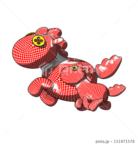 Horse Plush Cute and Funny Toy. Vector Illustration. Horse Plush Cute and Funny Toy. Vector Illustration. 131971578