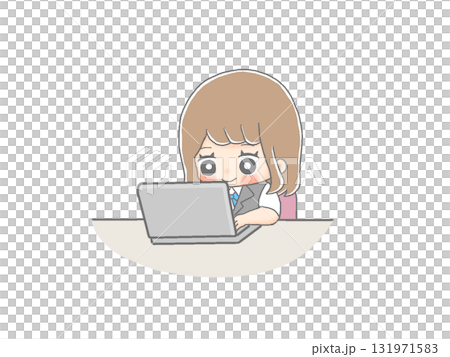 玩PC的女員工 131971583