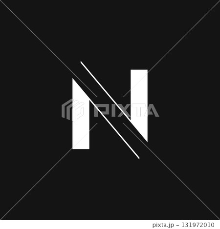 Logo design for the initial letter "N" with unique and creative geometry. Logo for business, brand, business card or identity. 131972010