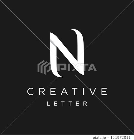 Logo design for the initial letter "N" with unique and creative geometry. Logo for business, brand, business card or identity. 131972011