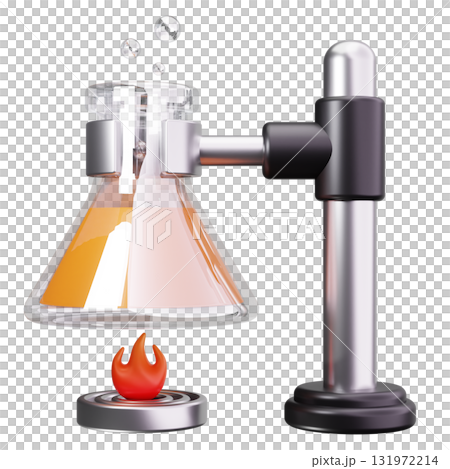 Orange Flask Heating 131972214