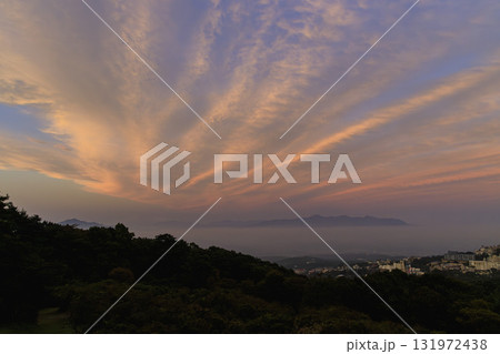 伊香保温泉　長峰展望台　夕焼け 131972438