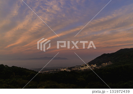 伊香保温泉　長峰展望台　夕焼け 131972439