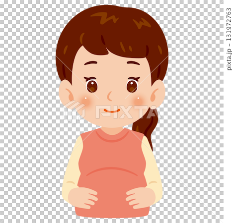 妊婦さん 上半身イラスト 妊婦さん 上半身イラスト 131972763