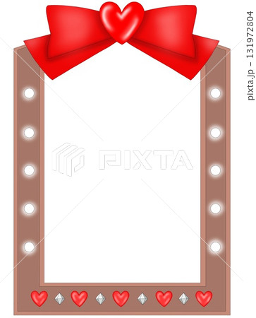 ドレッサー　フレーム　リボン　赤 131972804