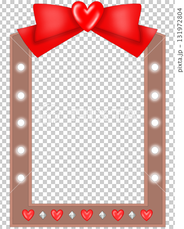 ドレッサー　フレーム　リボン　赤 131972804