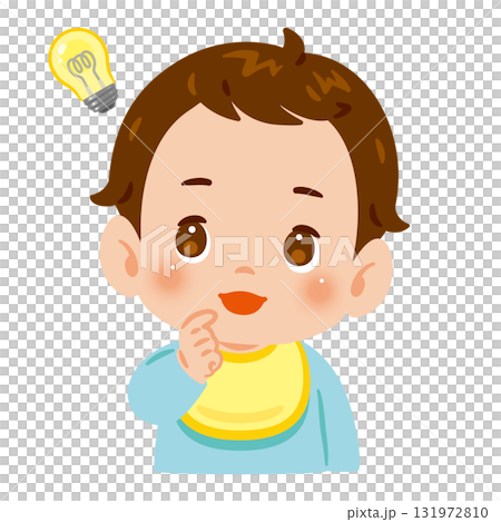 Inspirational baby boy upper body illustration Inspirational baby boy upper body illustration 131972810