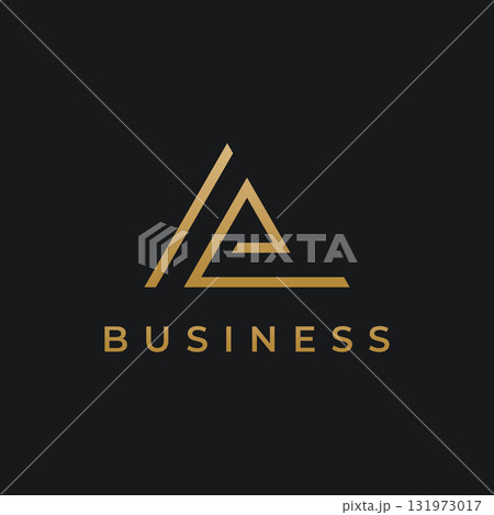 Modern and luxurious geometric triangle abstract template logo element.Logo for business, brand and company. 131973017