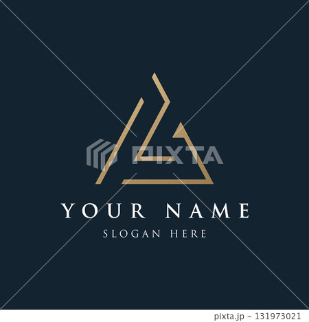 Modern and luxurious geometric triangle abstract template logo element.Logo for business, brand and company. Modern and luxurious geometric triangle abstract template logo element.Logo for business, brand and company. 131973021
