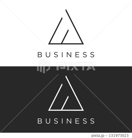 Modern and luxurious geometric triangle abstract template logo element.Logo for business, brand and company. 131973023