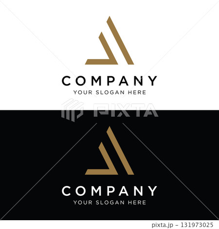 Modern and luxurious geometric triangle abstract template logo element.Logo for business, brand and company. 131973025