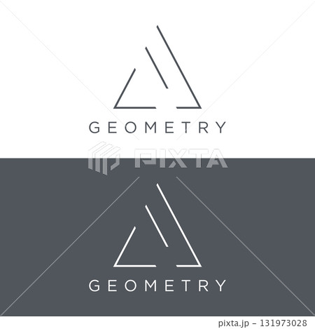 Modern and luxurious geometric triangle abstract template logo element.Logo for business, brand and company. 131973028