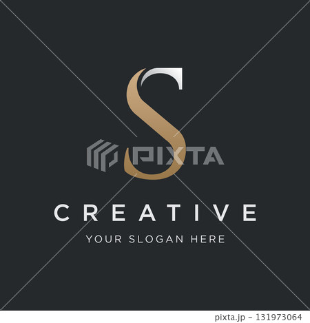 Initial letter element abstract template logo design with geometry. Modern, minimalist and luxury artistic symbol. Initial letter element abstract template logo design with geometry. Modern, minimalist and luxury artistic symbol. 131973064