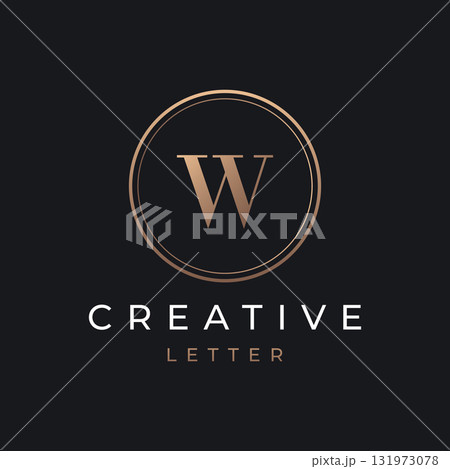 Modern and luxurious geometric W initial letter logo element. Logo for business, letter, business card, brand and company. Modern and luxurious geometric W initial letter logo element. Logo for business, letter, business card, brand and company. 131973078