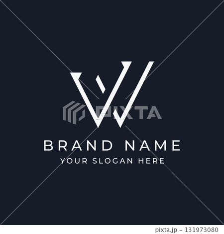 Modern and luxurious geometric W initial letter logo element. Logo for business, letter, business card, brand and company. Modern and luxurious geometric W initial letter logo element. Logo for business, letter, business card, brand and company. 131973080