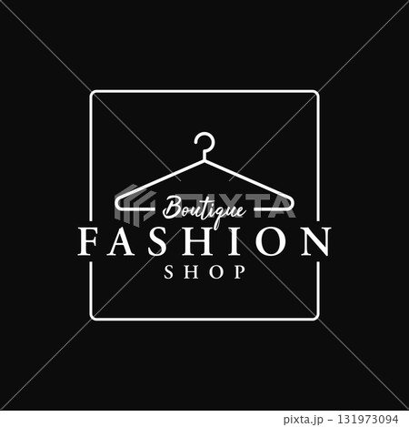 Simple coat hanger logo template design with creative idea.Logo for business, boutique, fashion, beauty. Simple coat hanger logo template design with creative idea.Logo for business, boutique, fashion, beauty. 131973094