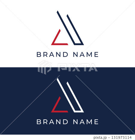 Modern and luxurious geometric triangle abstract template logo element.Logo for business, brand and company. 131973114