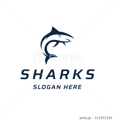 Unique and creative shark template logo vector design. Unique and creative shark template logo vector design. 131973193