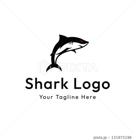 Unique and creative shark template logo vector design. 131973196