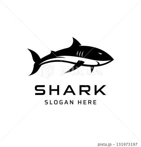 Unique and creative shark template logo vector design. 131973197