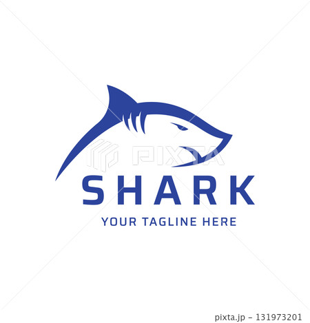 Unique and creative shark template logo vector design. Unique and creative shark template logo vector design. 131973201