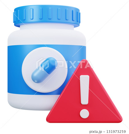 Warning Medicine Bottle 131973259
